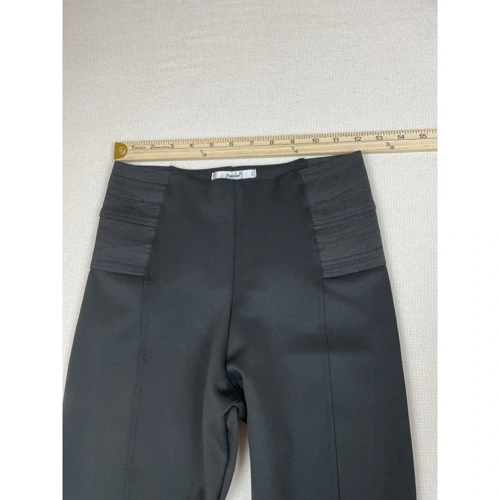 Papaya Leggings Women's Size Medium Black Side Elastic Vertical Seams Athleisure